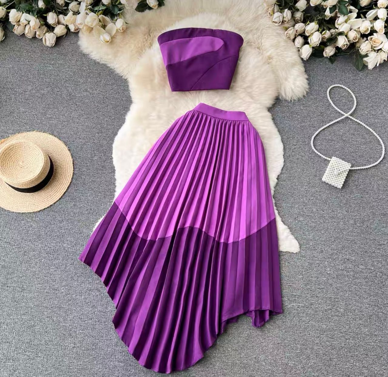 Vixen baddie pleated set TPZZ810 image