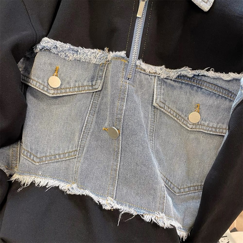 My heart is warm denim sweatshirt SSZZ728 image