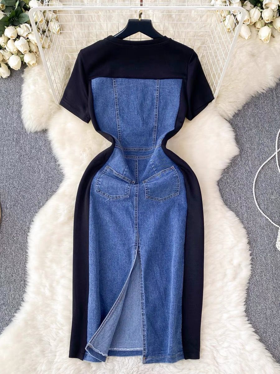 Big time magic denim dress DBC6 image