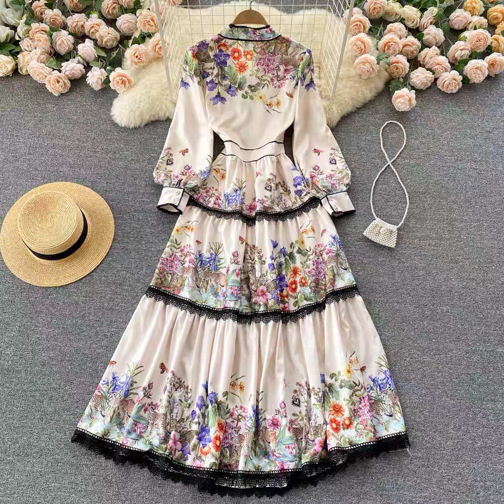 Daring and dazzling print dress ED12 image