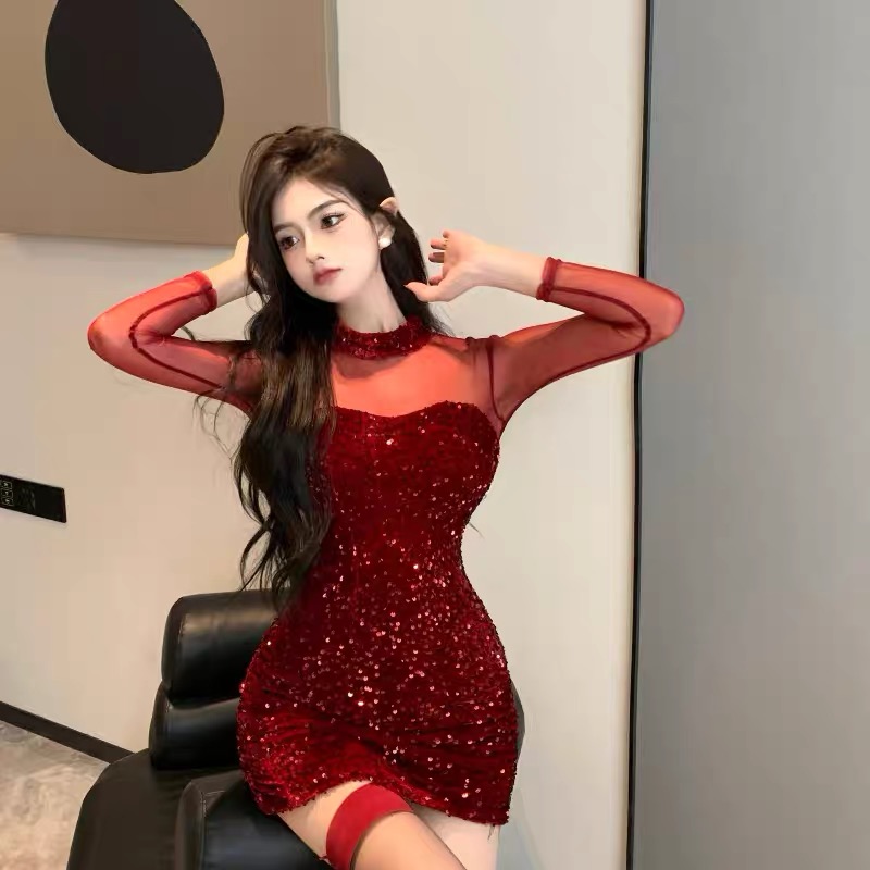 Got em on lock sequin dress CBC249