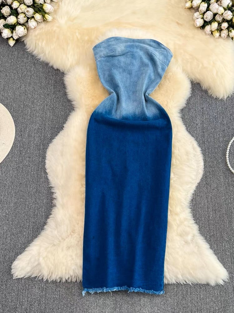 She’s VIP denim gown DBC4 image