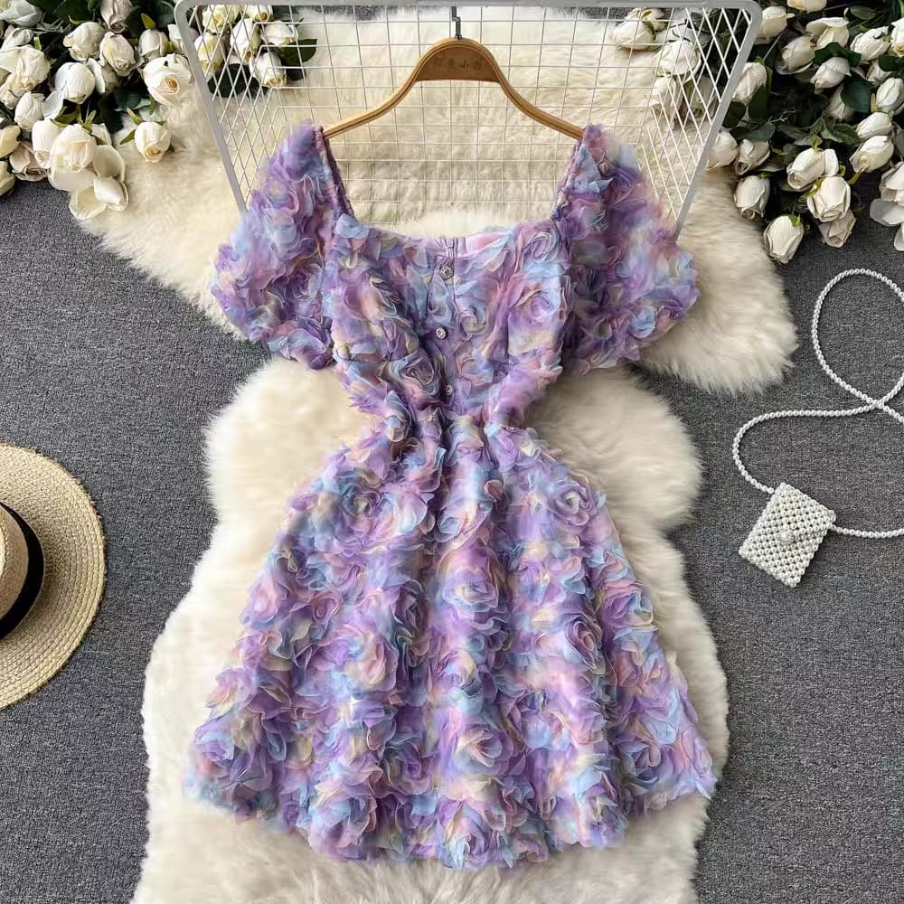 Stay chic floral mini dress CD98 image