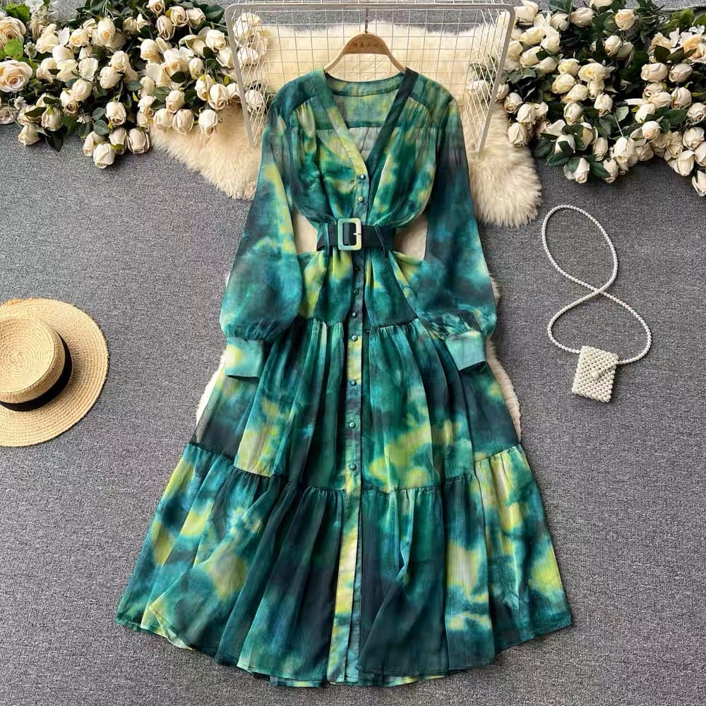 Nataly print dress CD253 image