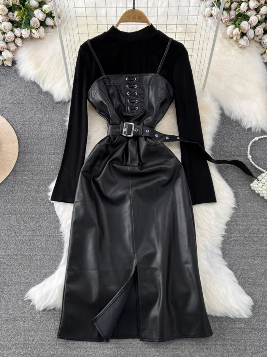 Hot bebe leather dress FD274 image