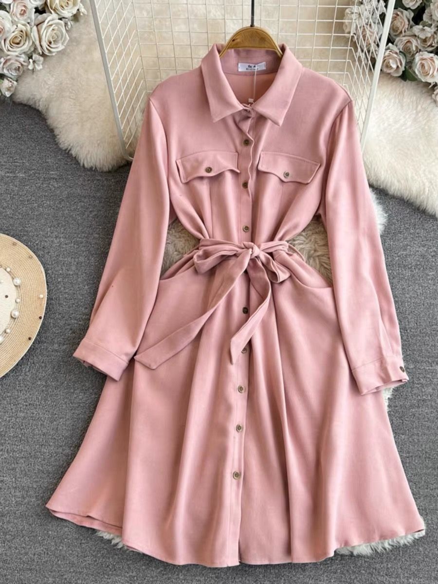 Your addiction suede shirt dress SDZZ926 image