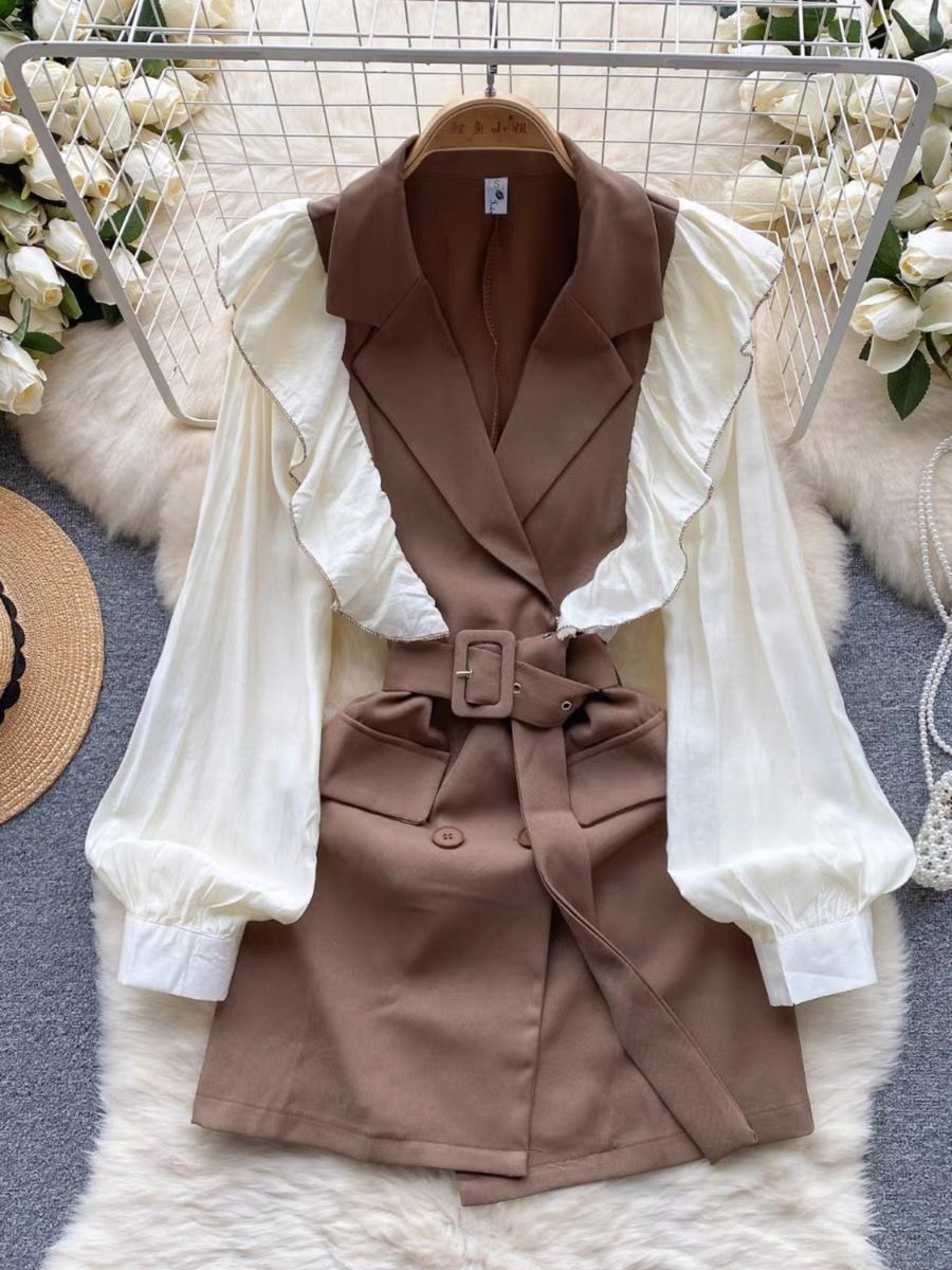 Shades thrown blazer dress FD571 image