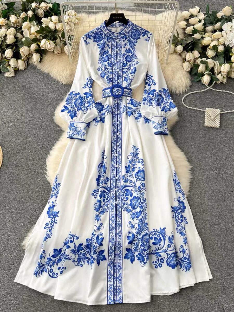 Red carpet worthy print dress ED202 image