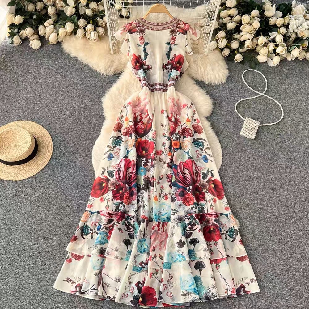 So romantic floral dress ED30 image