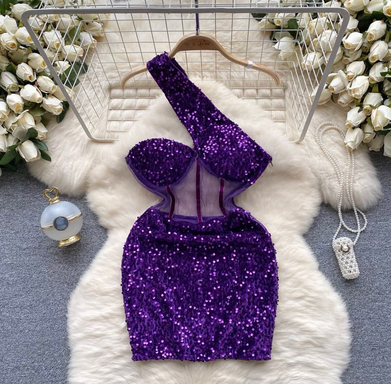 Cheers to the celebrant sequin dress EBC75 image