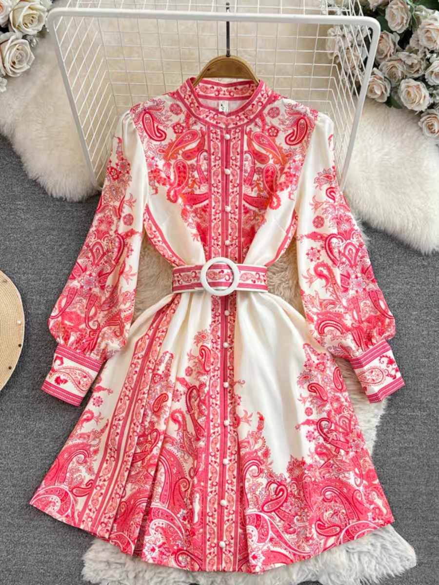 Show and tell print dress ED128