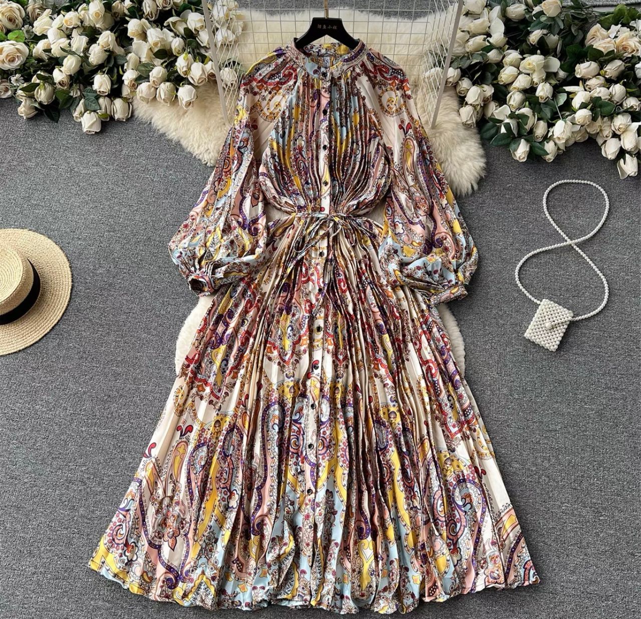 Cute but spoiled print dress FD215 image
