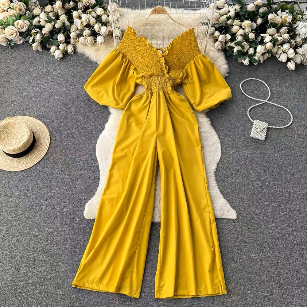 Natural diva ruched jumpsuit JRZZ546 image