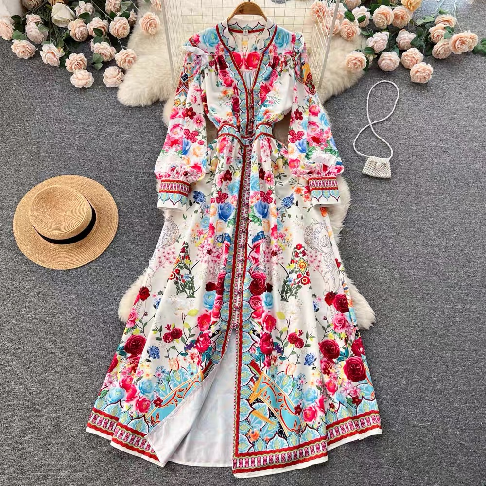 Caught in your love floral dress ED16