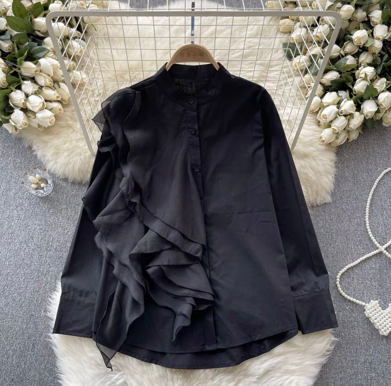 Glamorous girl ruffle shirt SDZZ863 image