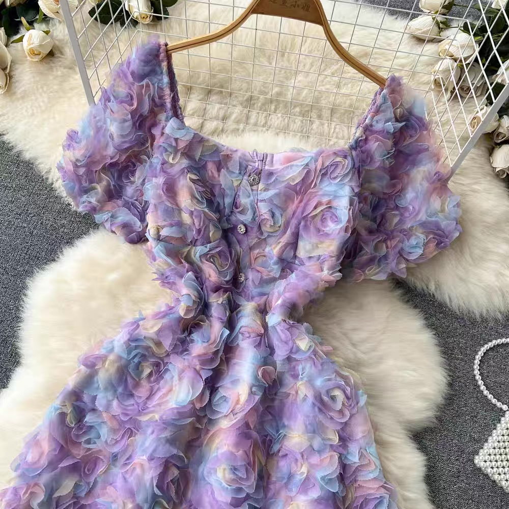 Stay chic floral mini  dress CD98 image
