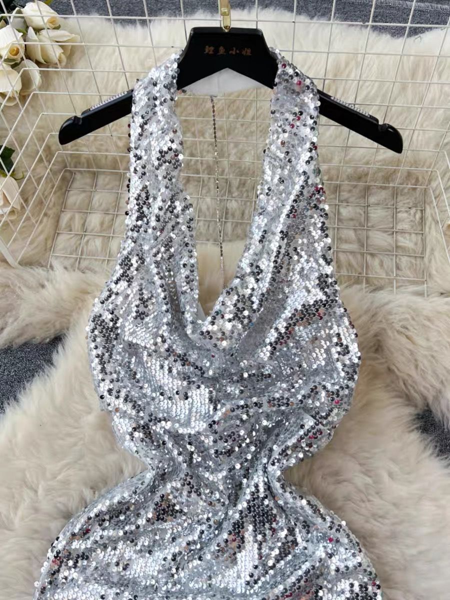 Shinning star sequin dress EVD91 image