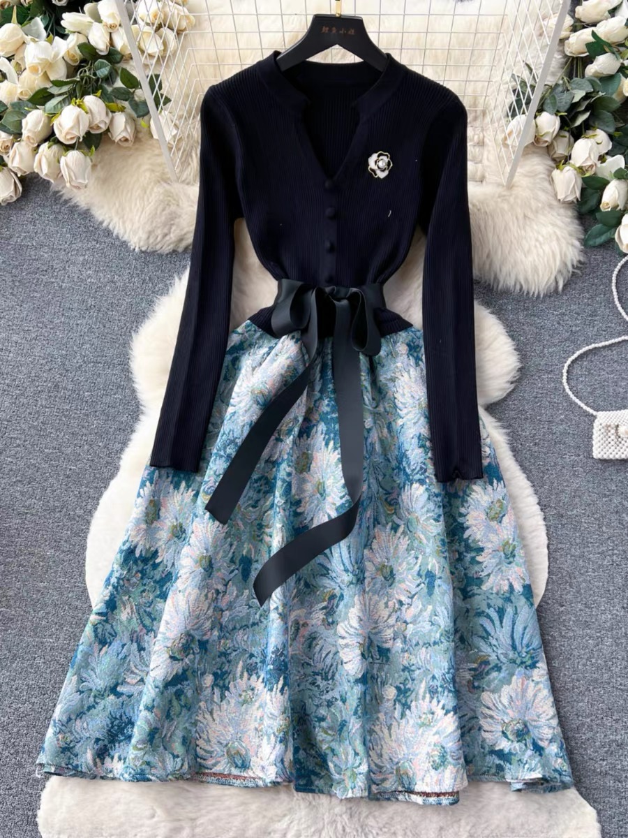 Mystery hottie brocade dress FD269