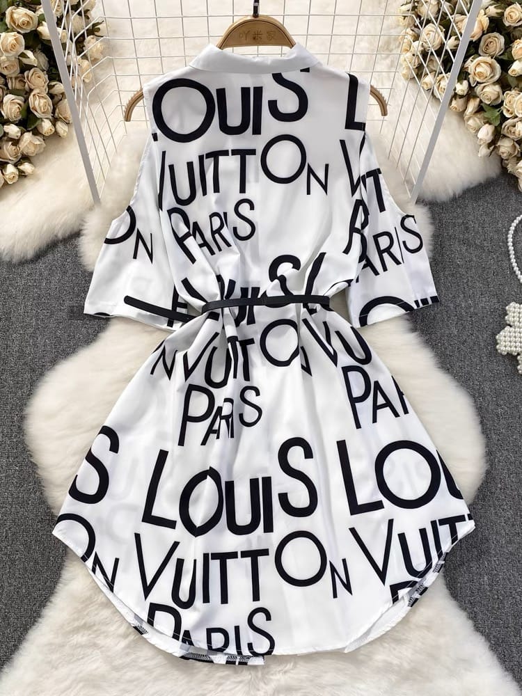 Up to trouble shirt dress & belt SDZZ771 image