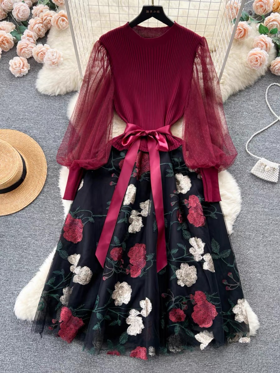Stay solids floral dress CD511 image