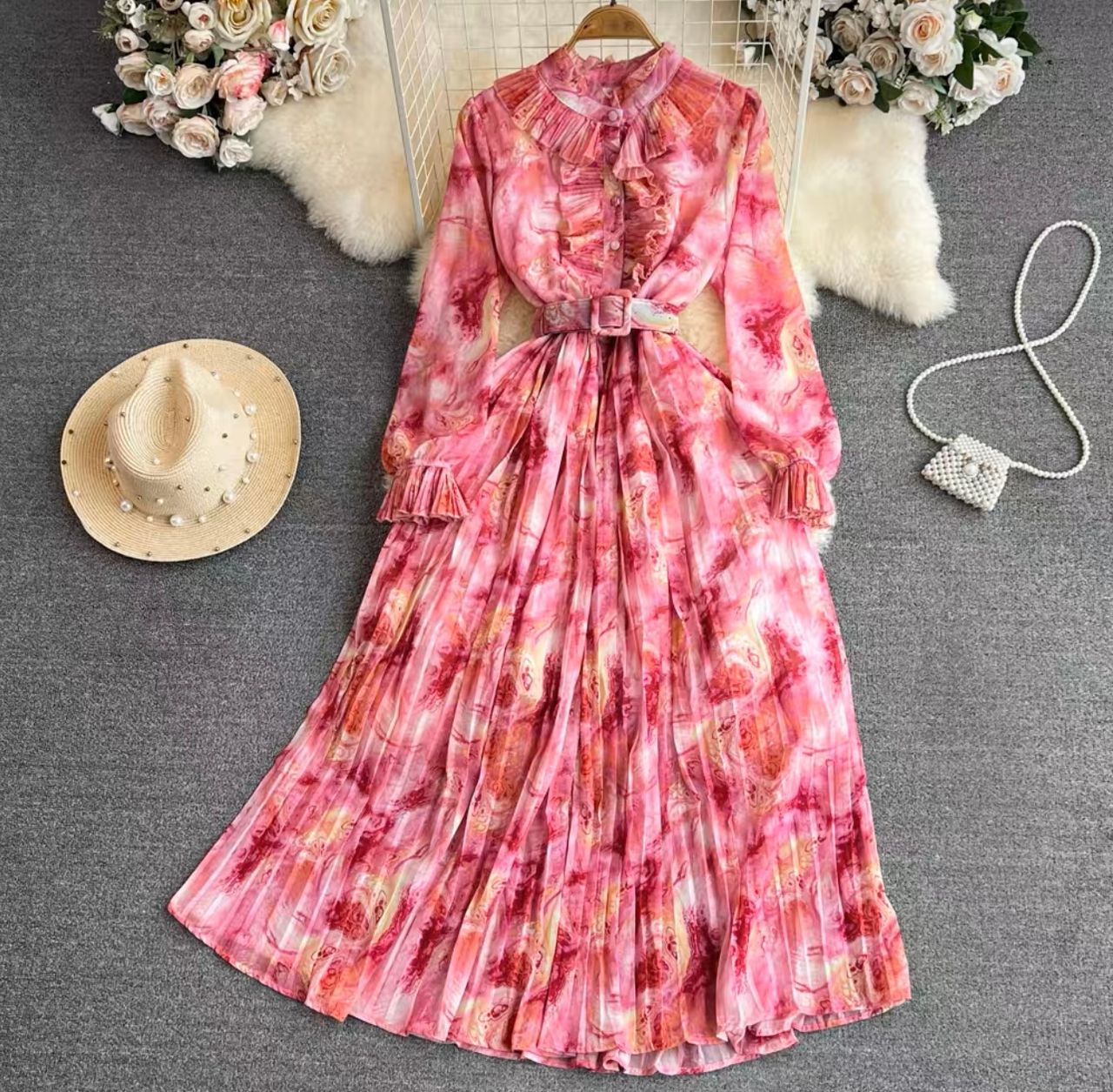 Stay in your circle floral dress CD280 image