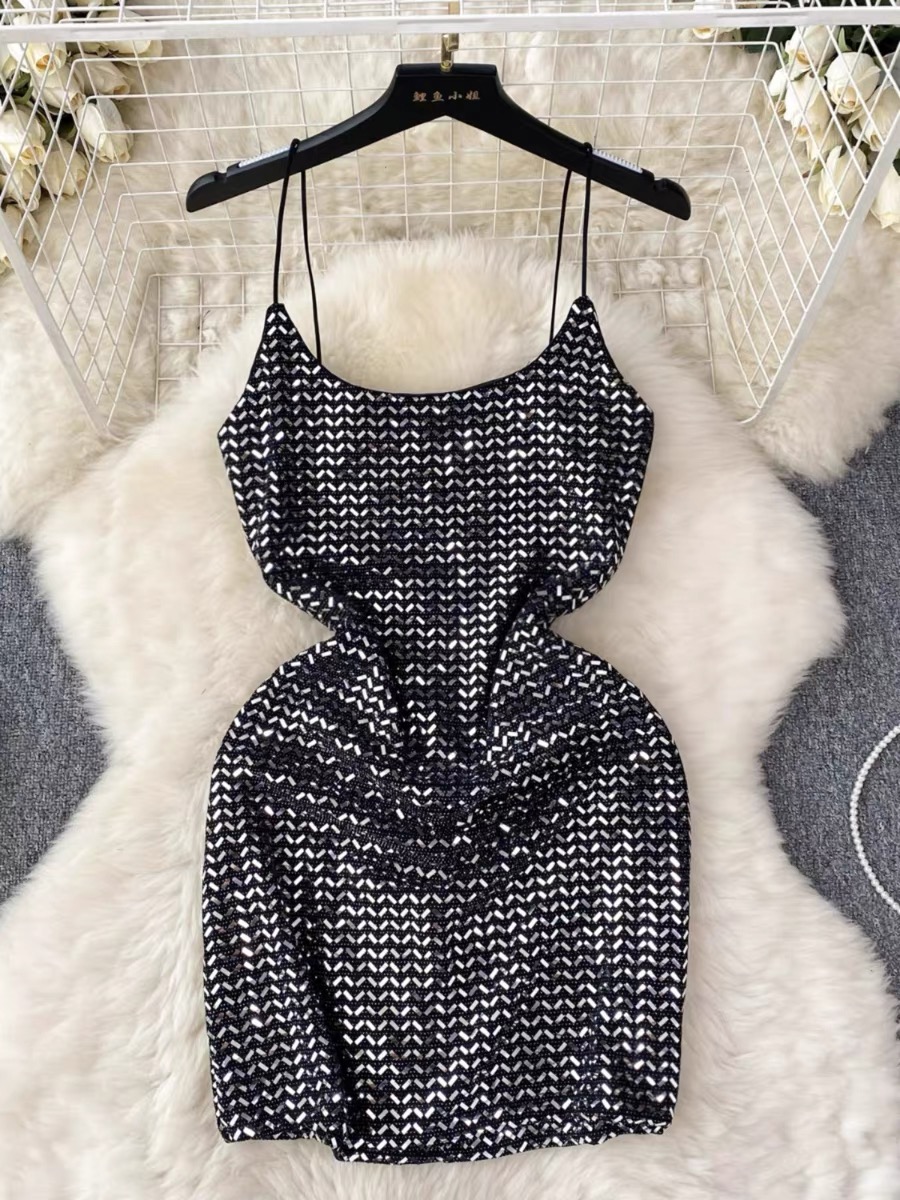 Black sparkle gown CBC187