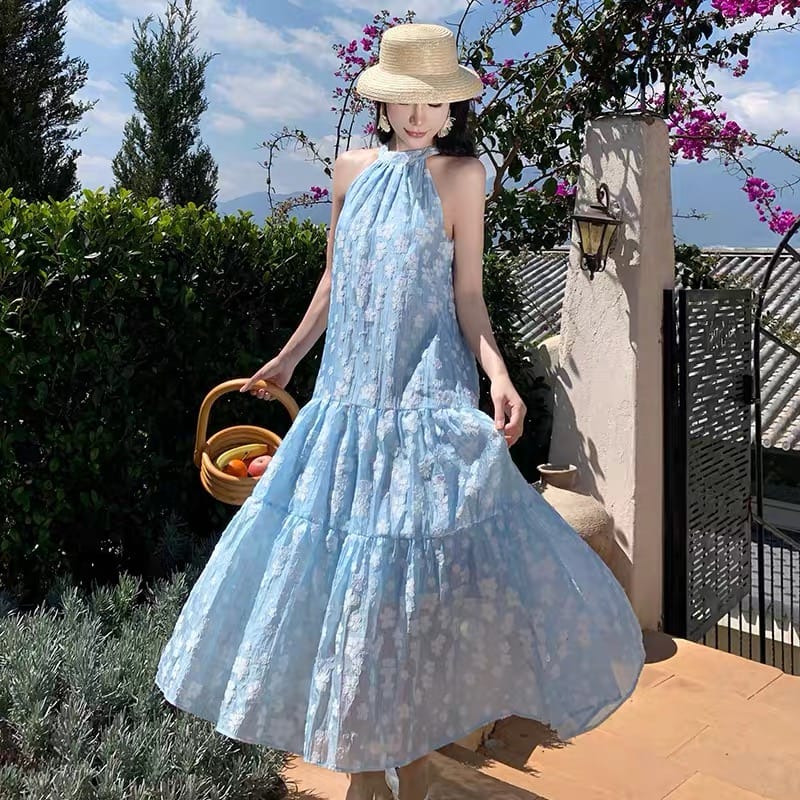 Millionaire’s girlfriend halter dress CD417 image