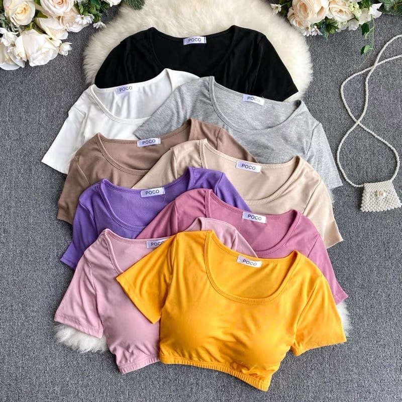 Sports and exercise crop top TZZ478 image