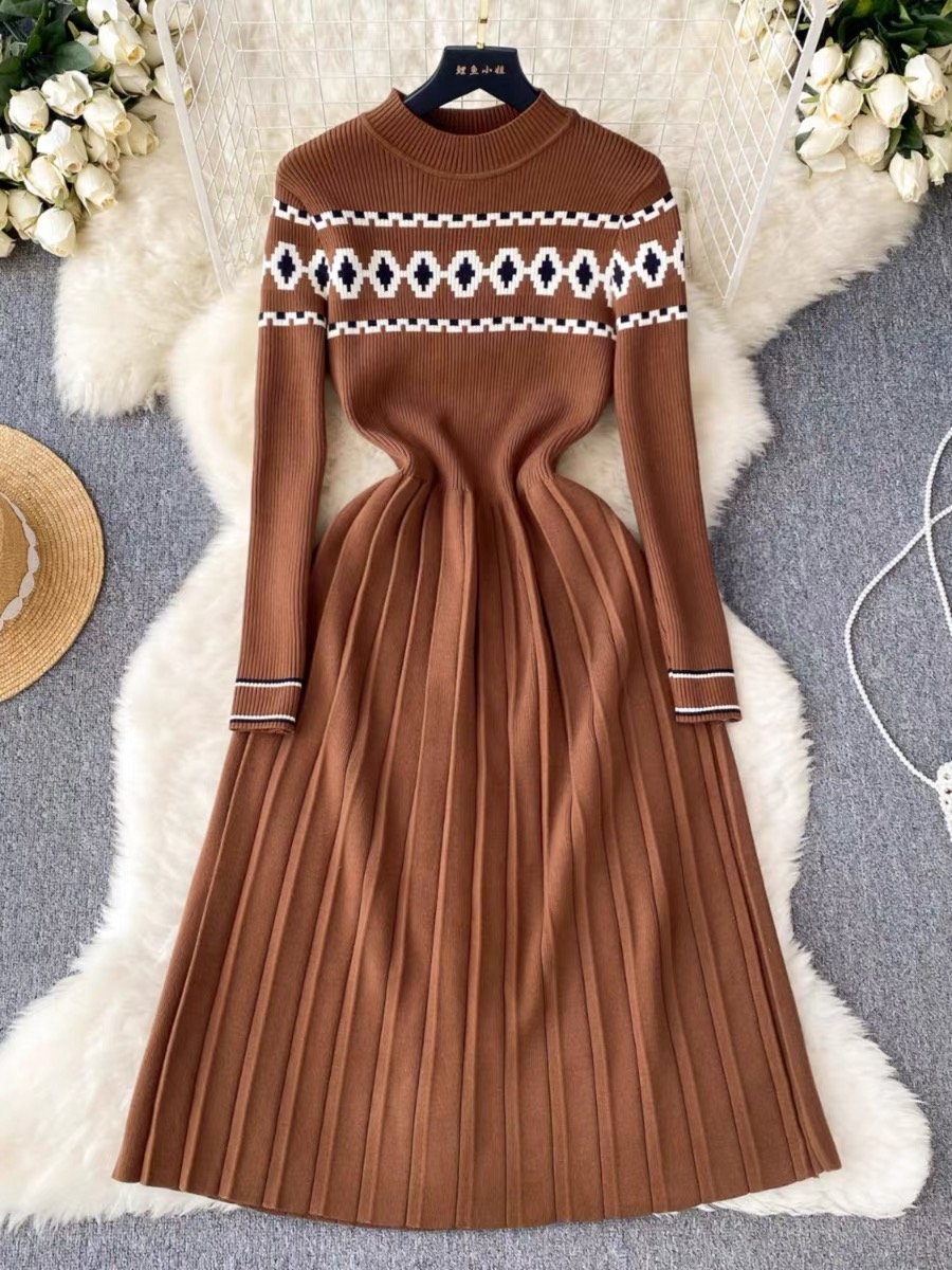 Bossy babe embroidery sweater dress KD173