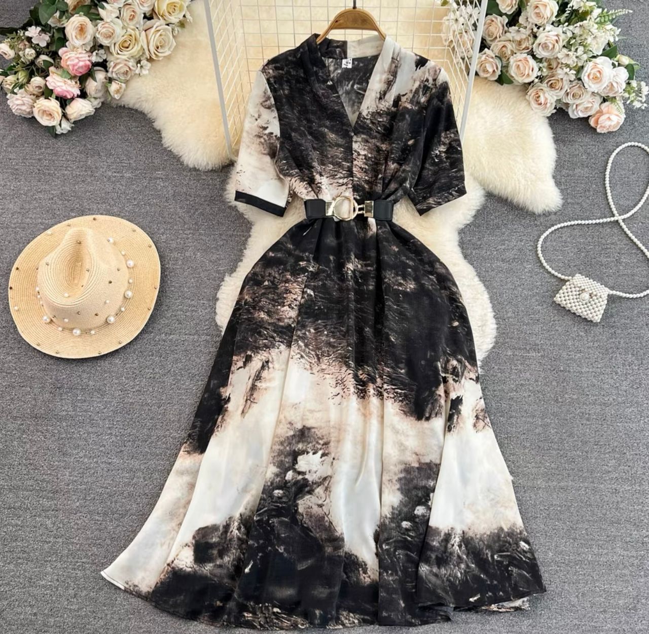 Exotic babe luxury dress & belt CD331 image