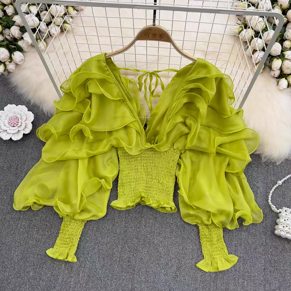 Girl on fire ruffle top TZZ655 image