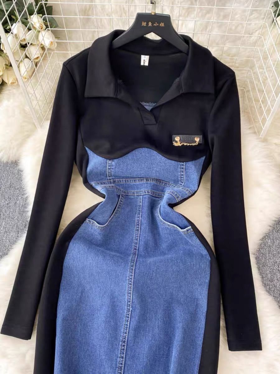 Halime denim dress DBC8 image