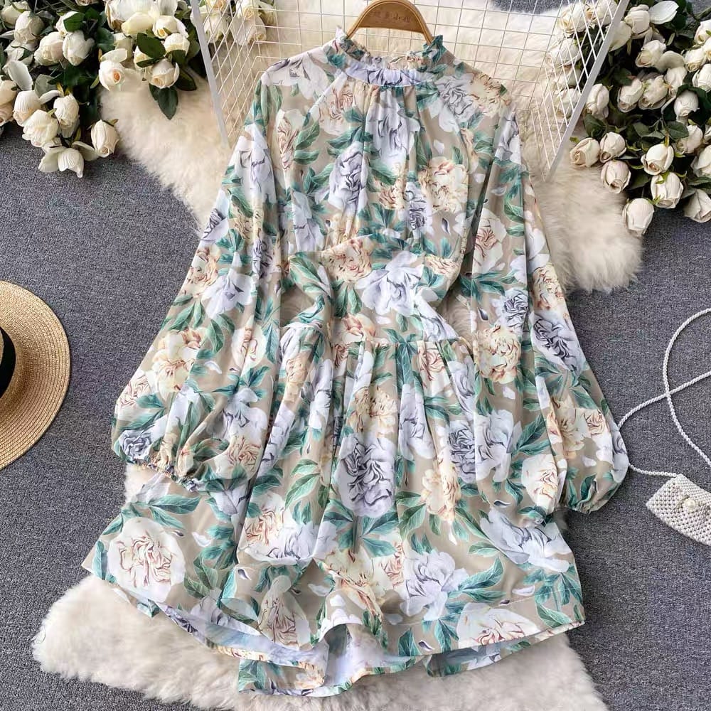 Win win situation mini print dress CD63 image