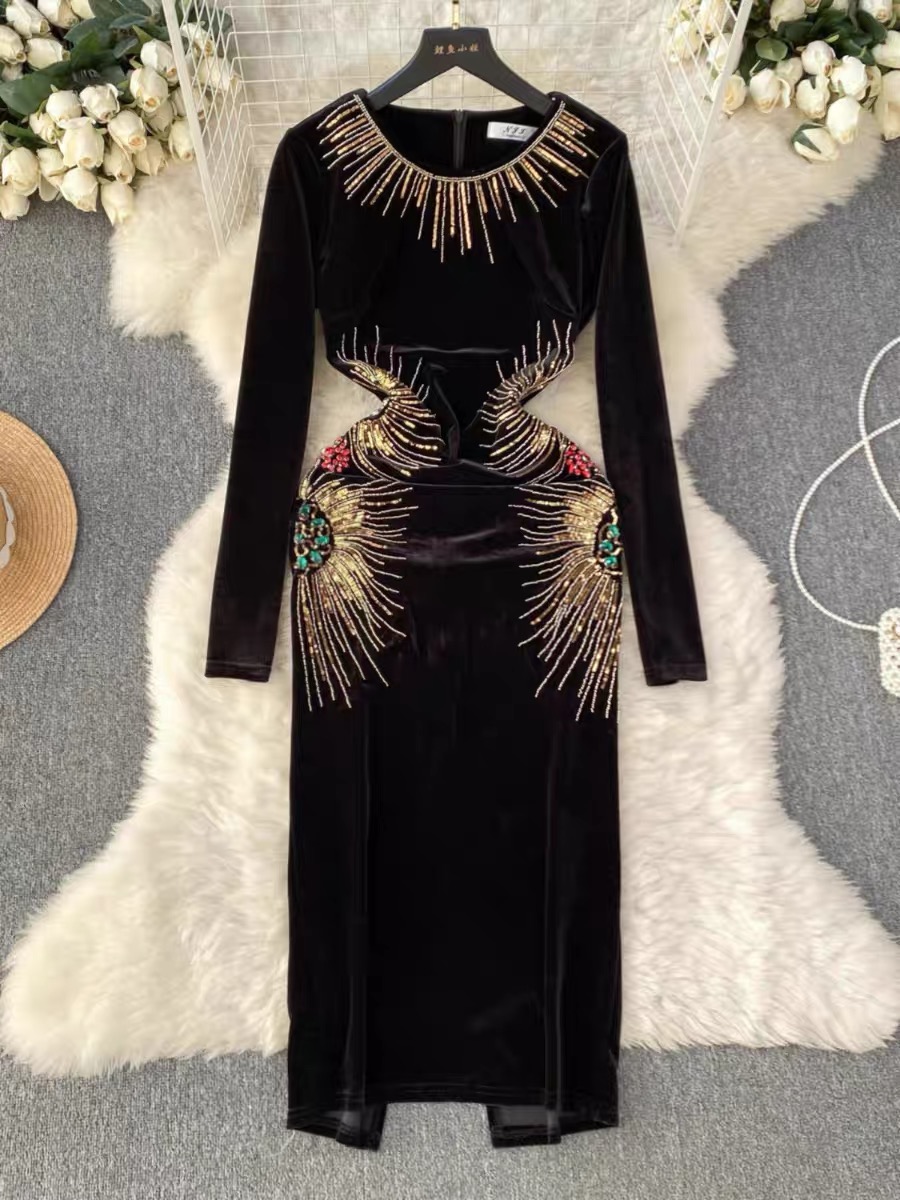 Brooklyn babe designer velvet dress EBC101