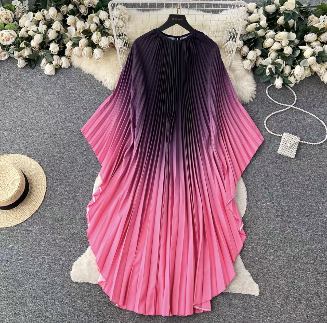 Rich aunty flamingo dress CD375 image