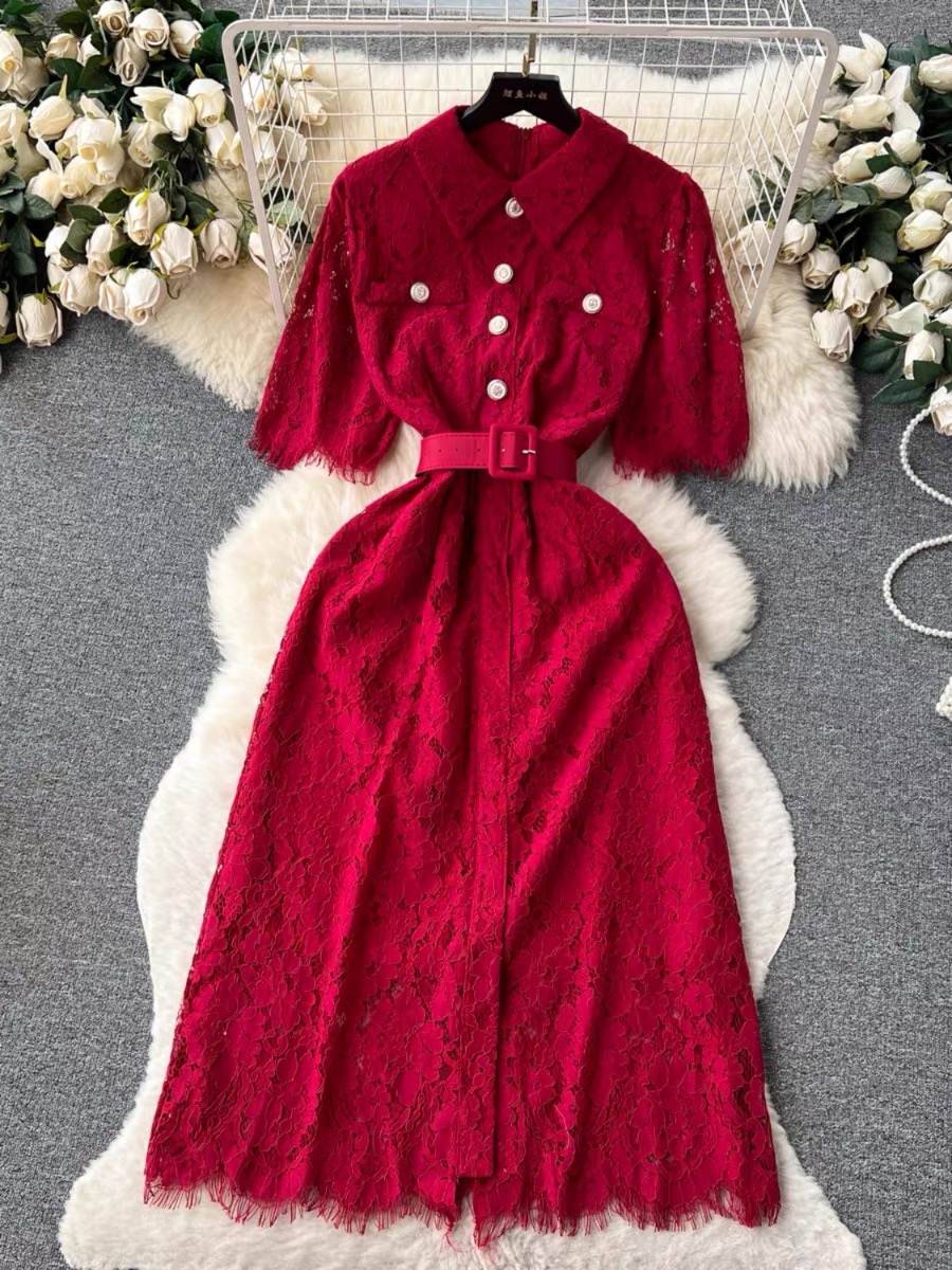 Coffee on Wall Street lace dress FD228
