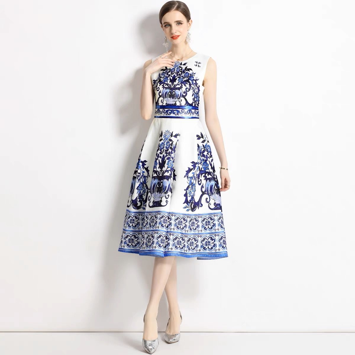 Happy and blessed print dress FD198 image