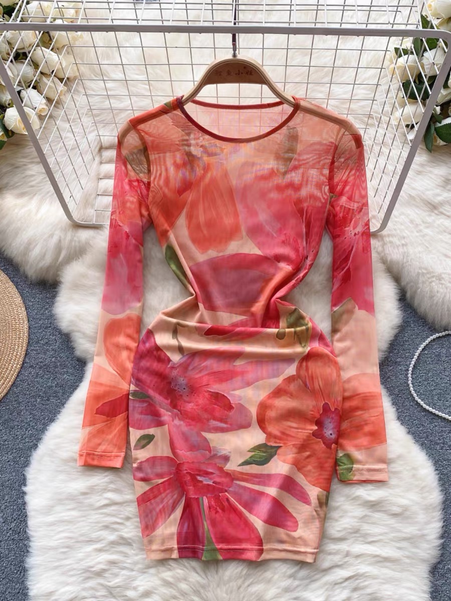 Sneak attack floral gown CBC227