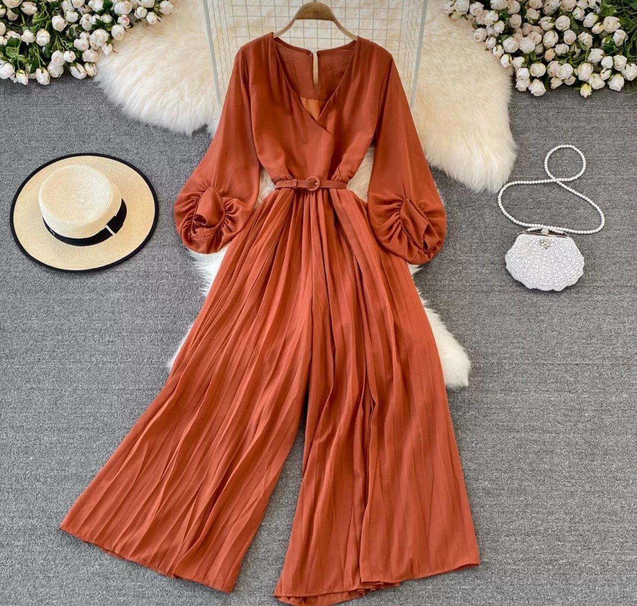 Dollar signs pleat jumpsuit JRZZ512 image