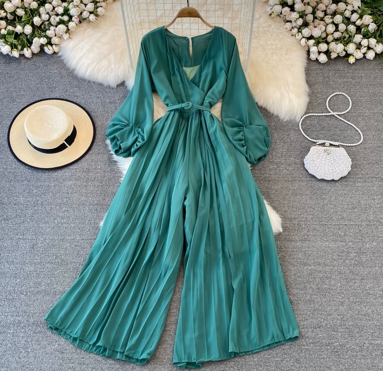 Dollar signs pleat jumpsuit JRZZ512 image