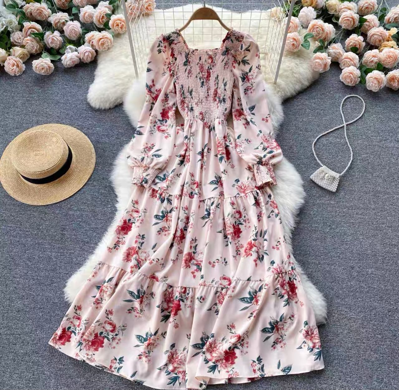 Picnic with the BFF floral dress CD43 image