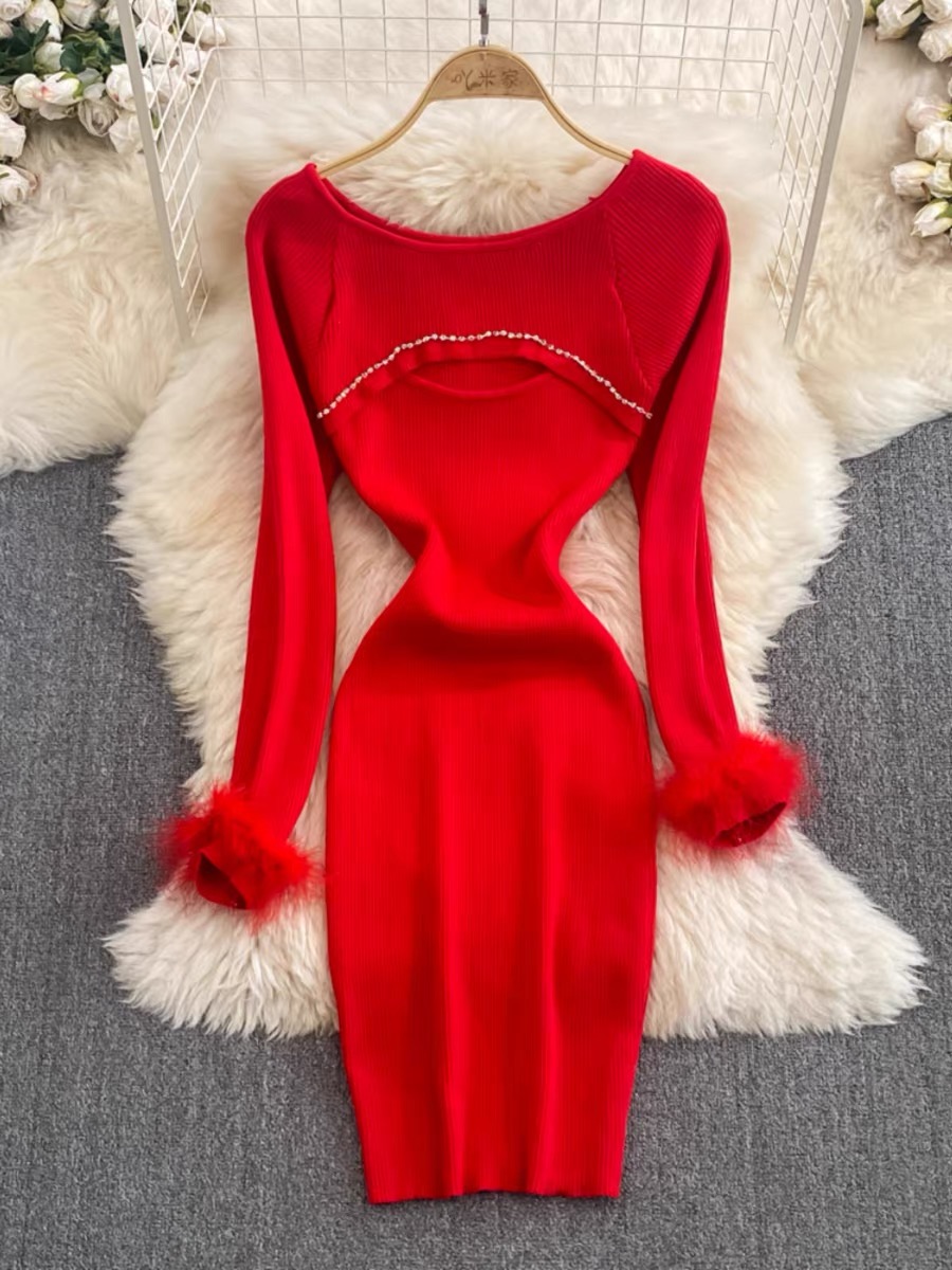 Warm and cozy knitted gown KBC131