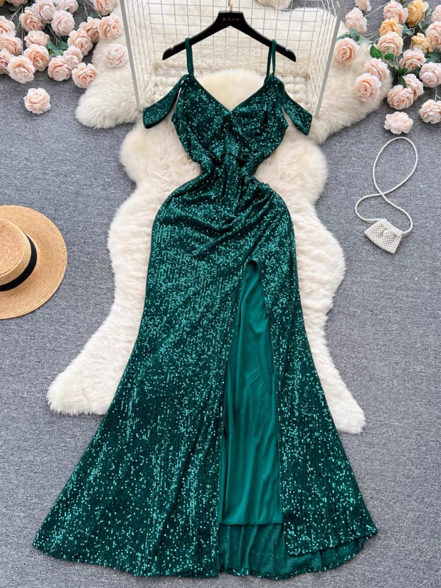 Caught out there shimmer party dress EVD59