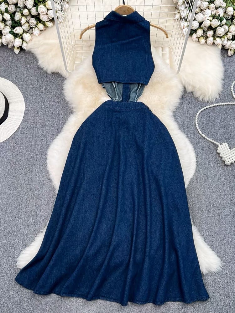 Ambitious proposal denim dress DD12 image