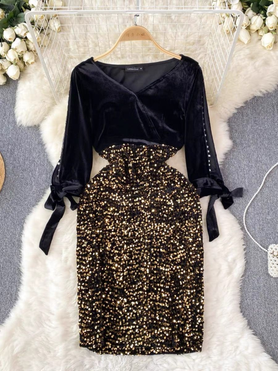 Money moves sequin dress FBC64 image