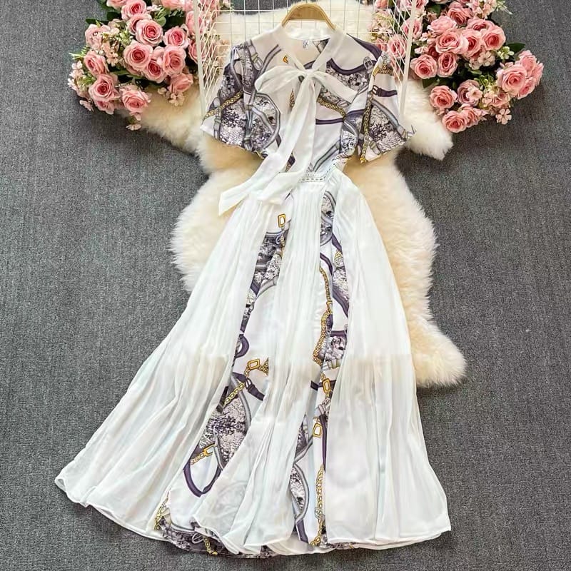 Print moment luxury dress DZZ638 image