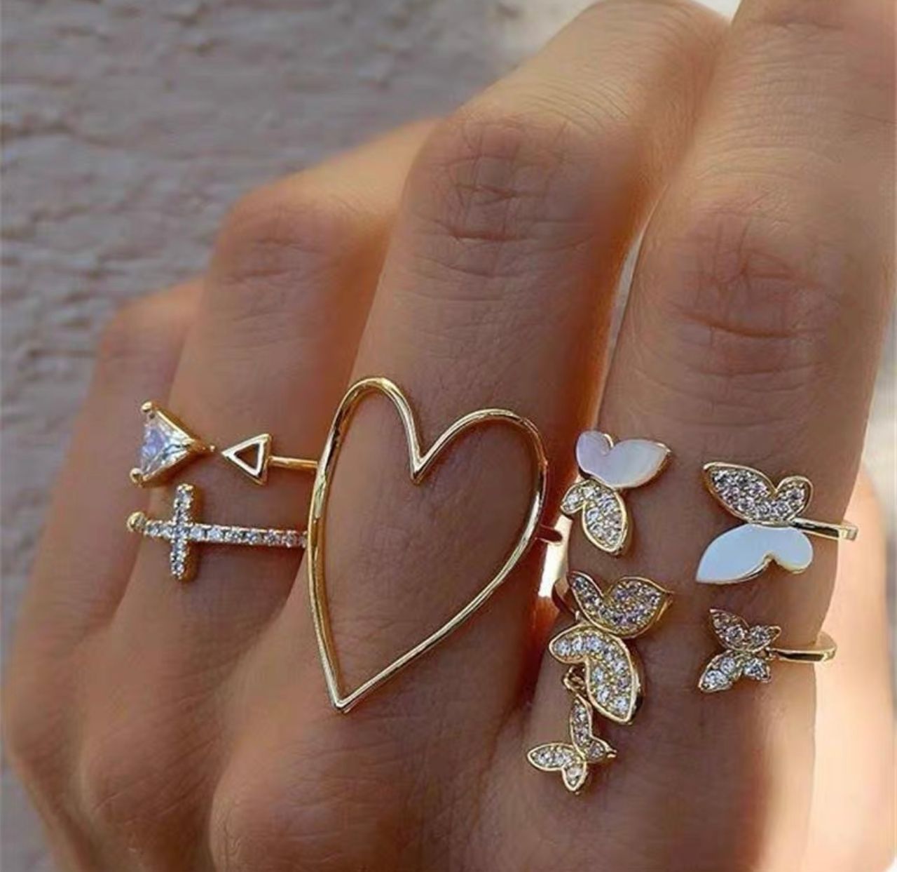 Luxury babe knuckle rings JW168 image