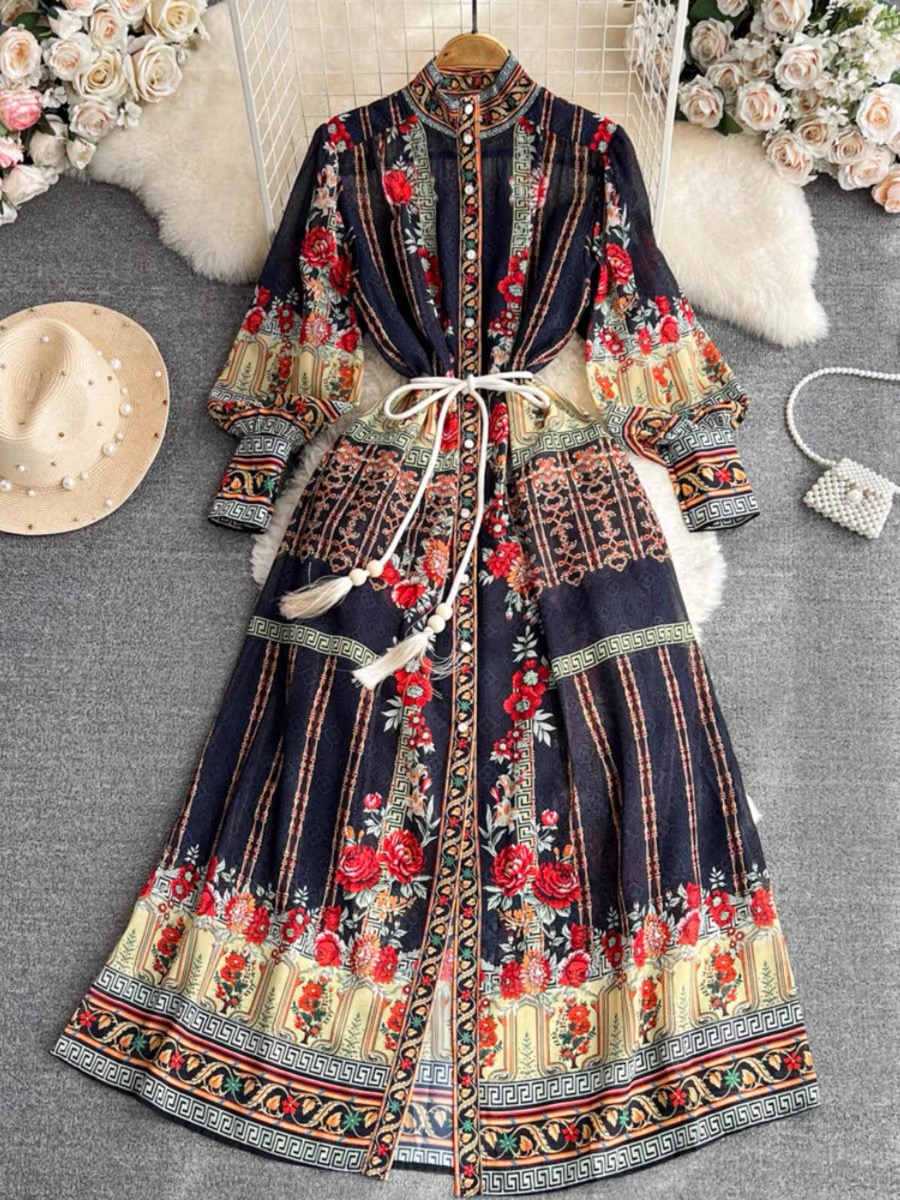 Rosie print dress ED74