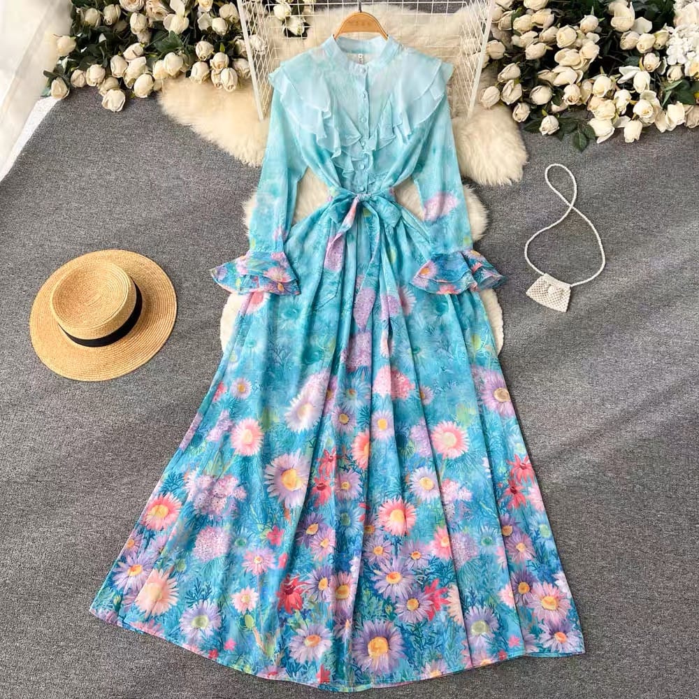 The best night floral dress ED51 image
