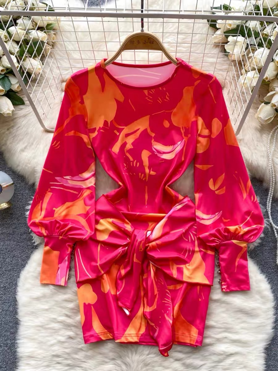 Take me dancing print gown CBC290